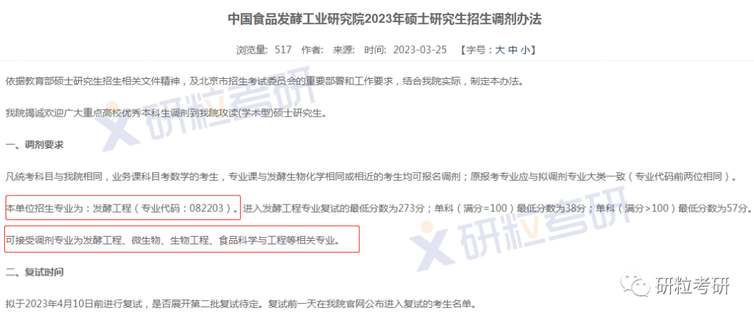 研粒教育调剂信息