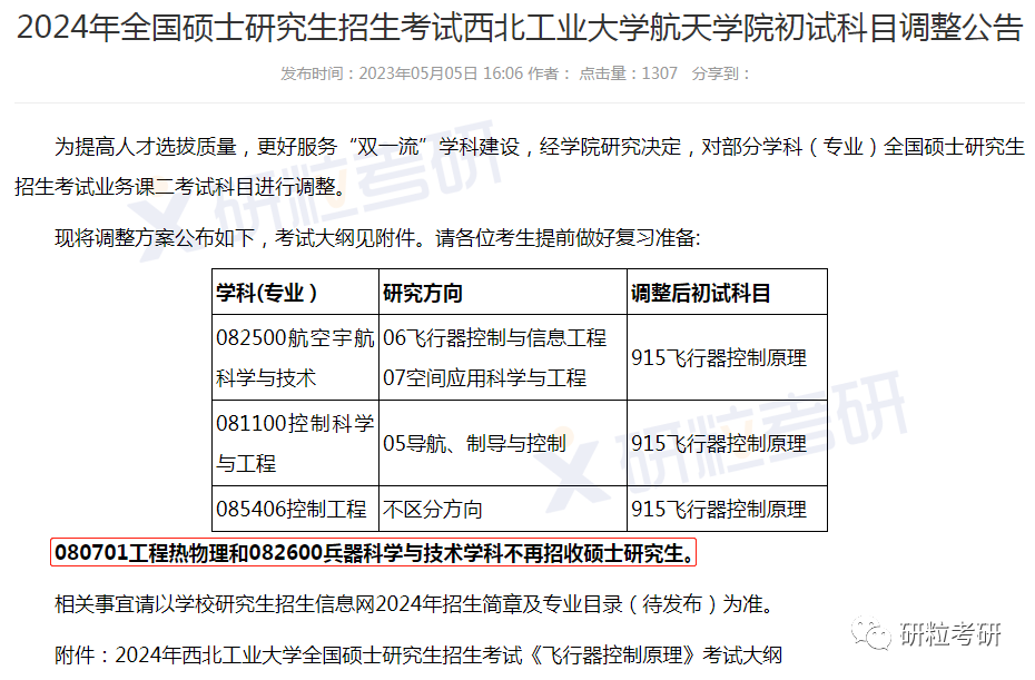 研粒考研这些院校考研初试科目已调整