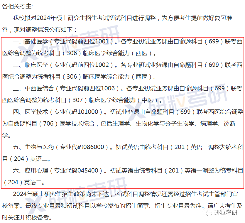 研粒考研复试科目已调整
