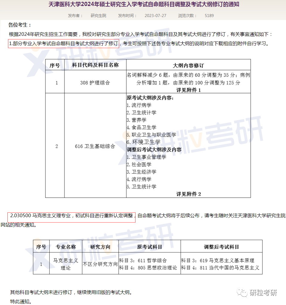 研粒考研考研初复试科目已调整