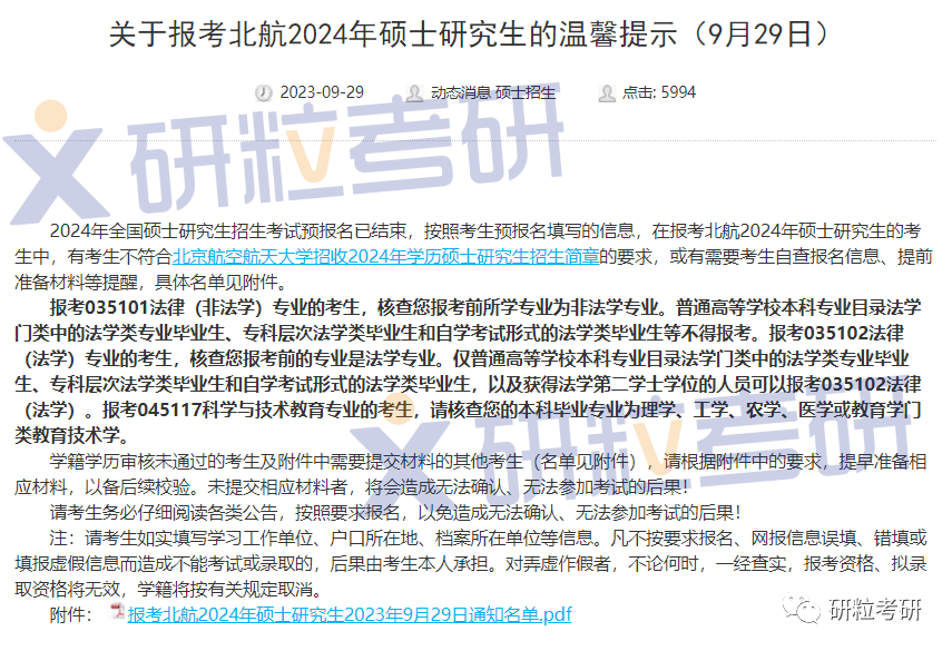 研粒考研网报不合格名单