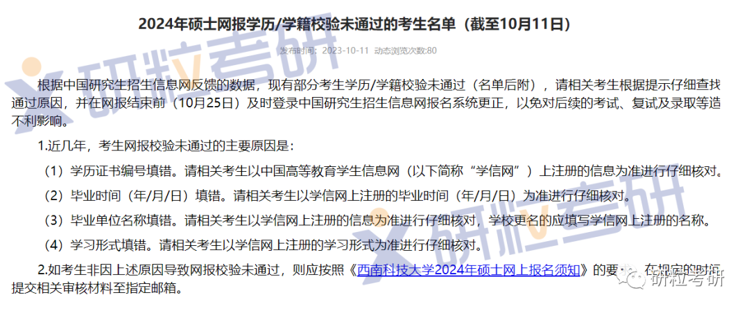 研粒考研不合格名单