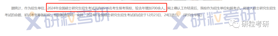 研粒考研高校公布24考研报名情况